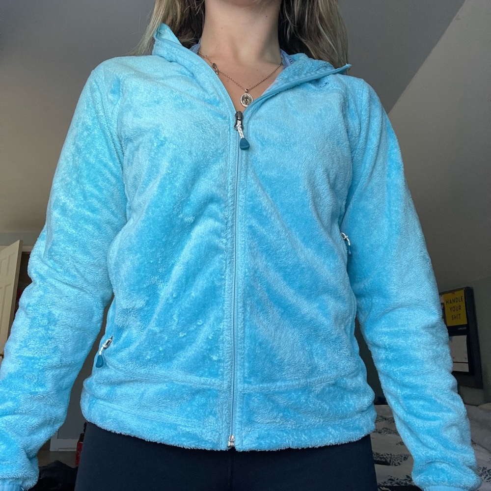 Blue zip up fleece